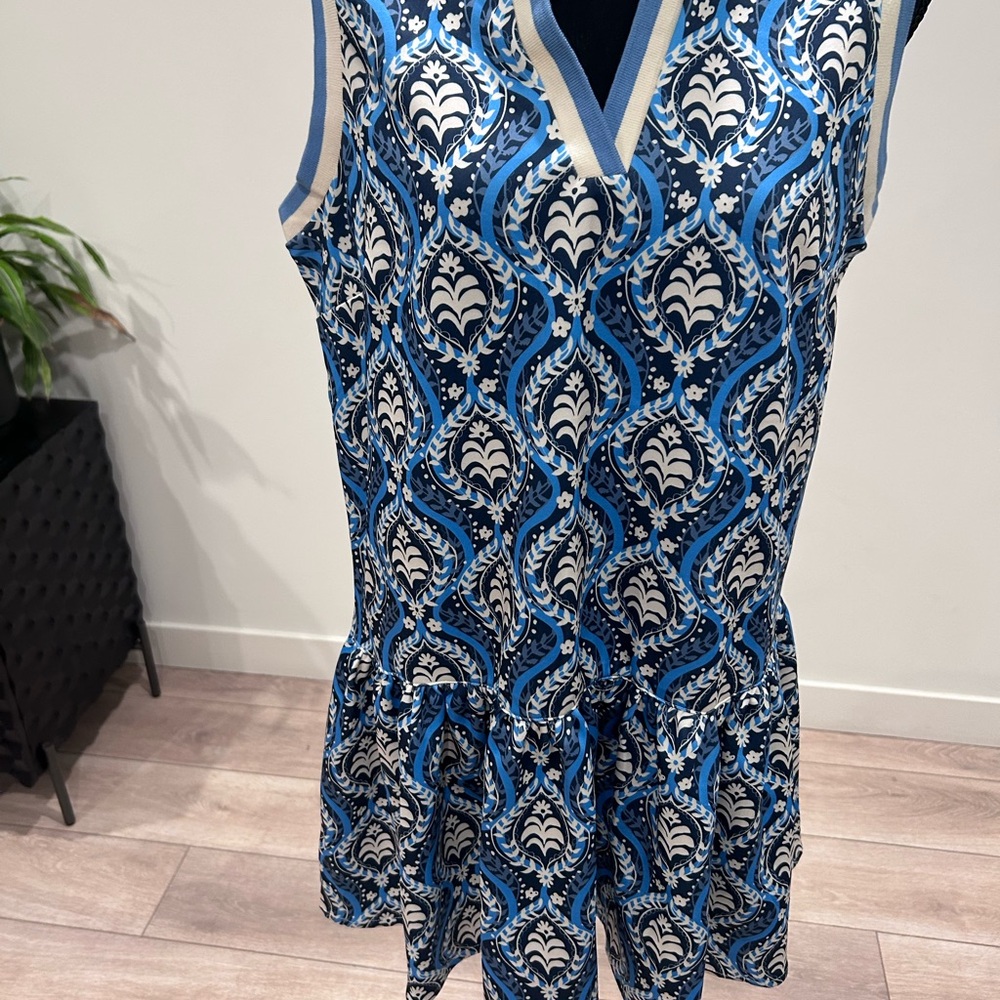 Umgee Navy and White Floral Dress
